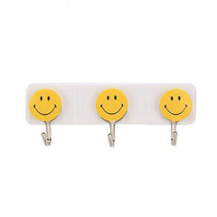 Self Adhesive Smiley Face Wall Hooks (Pack of 3)