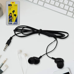 Sport Wired Earphone with Mic (1 Pc)