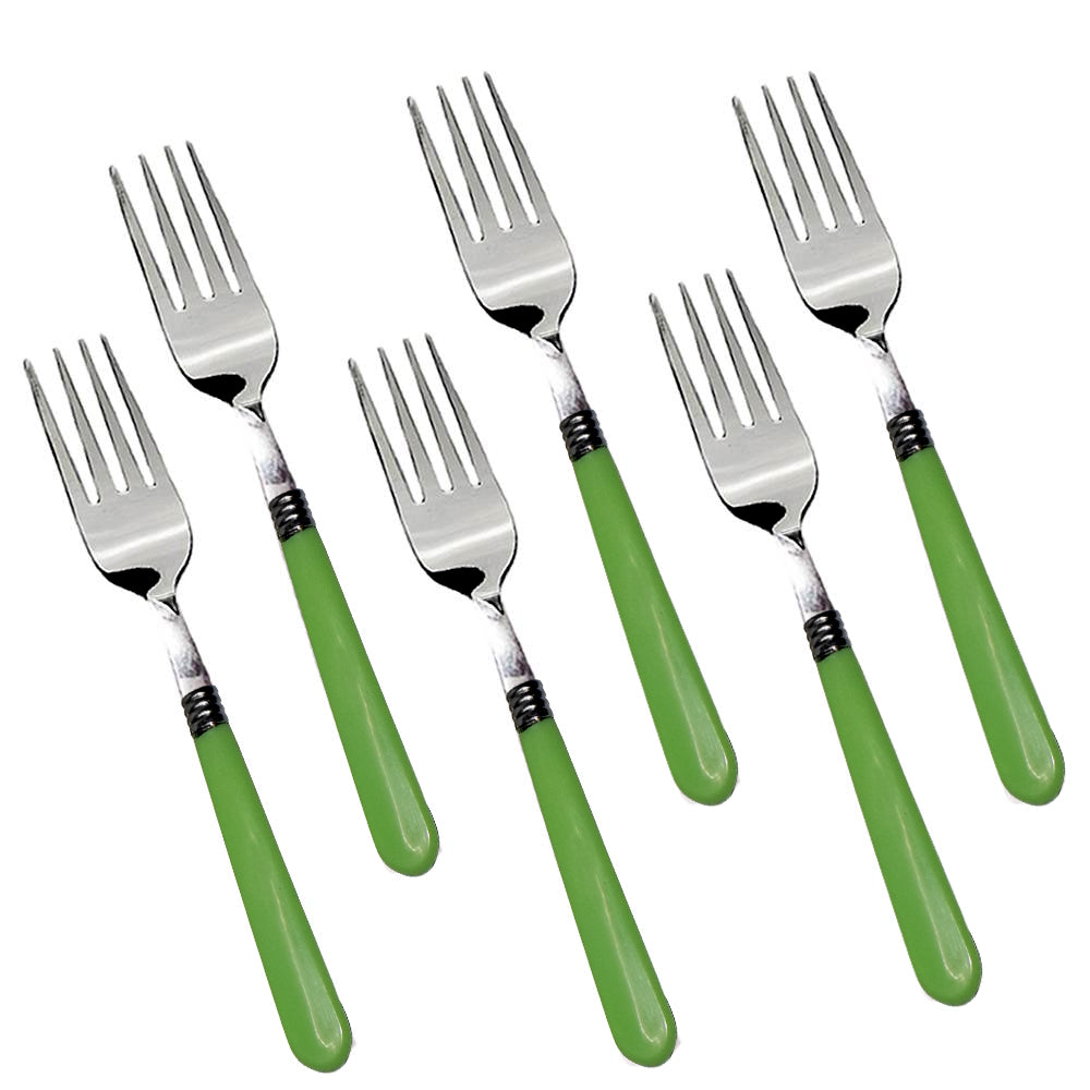 Stainless Steel Forks with Comfortable Grip Dining Fork Set of 6 Pcs