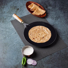 Wooden Handle Roti Tawa used in all household and kitchen purposes for making rotis and parathas nonstick tawa etc.