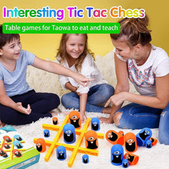 Tic-Tac-Toe Game, Gobble Game, Board Game Indoor (1 Set)