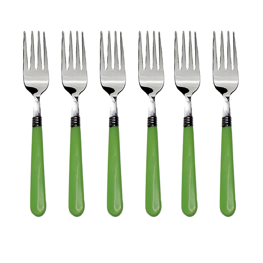 Stainless Steel Forks with Comfortable Grip Dining Fork Set of 6 Pcs