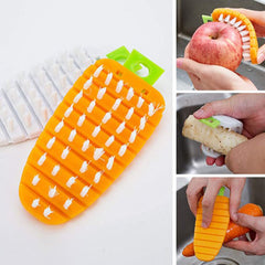 Vegetable Scrubbing Brush, Vegetable Scrubber Non‑Toxic Fruit Brush Carrot Shape Vegetable Brush for Potato for Vegetable