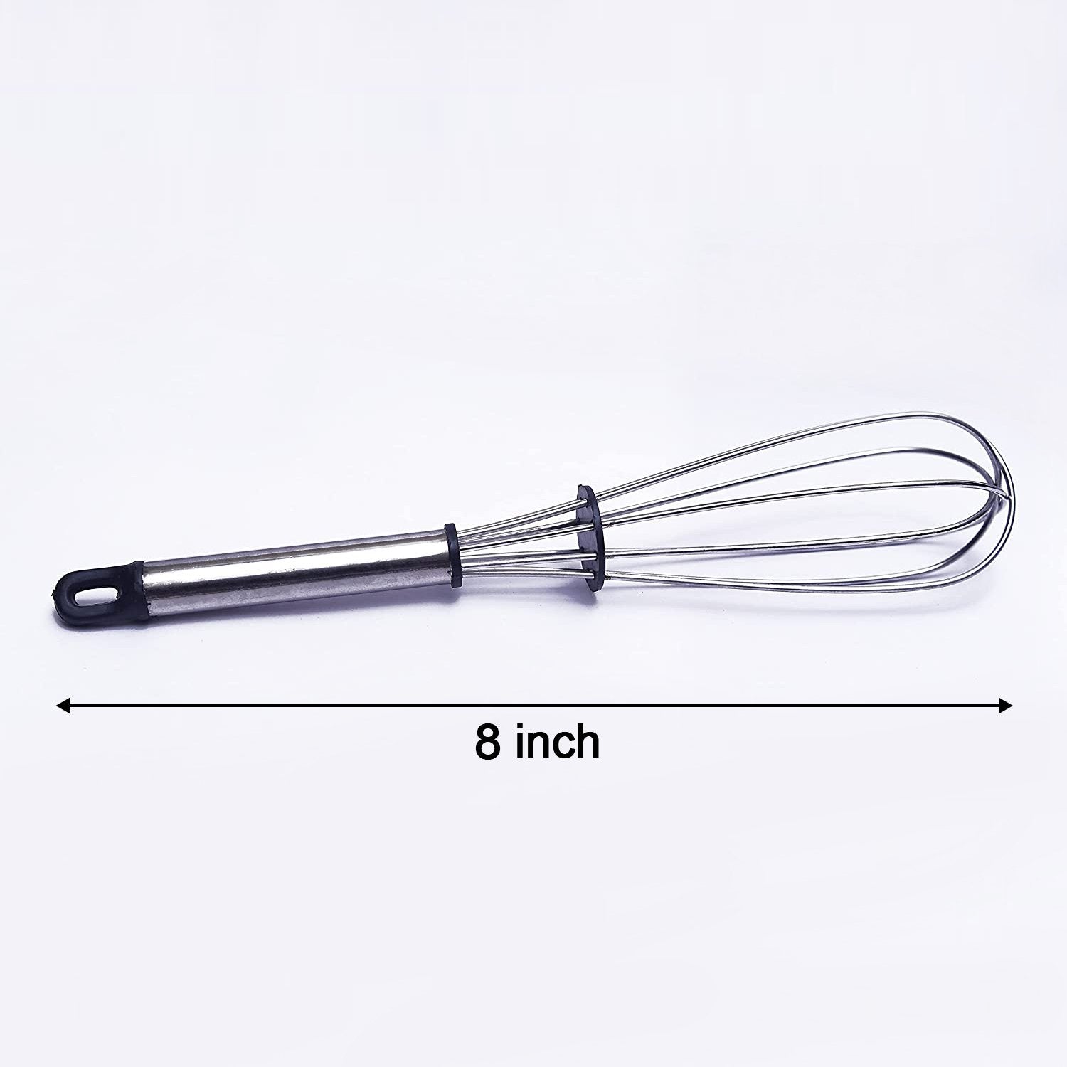 Stainless Steel Wire Whisk,Balloon Whisk,Egg Frother, Milk & Egg Beater (8 inch)