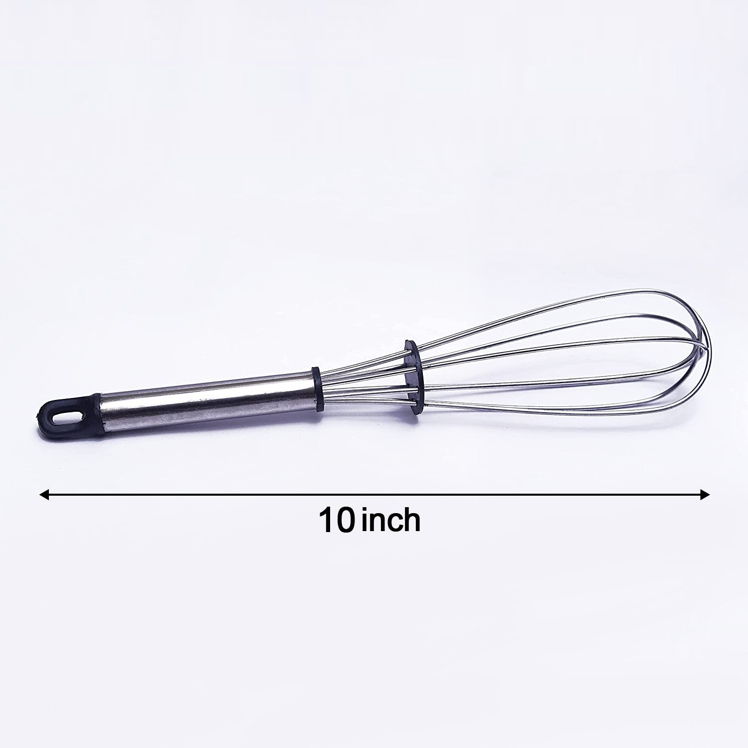 Stainless Steel Wire Whisk,Balloon Whisk,Egg Frother, Milk & Egg Beater (10 inch)