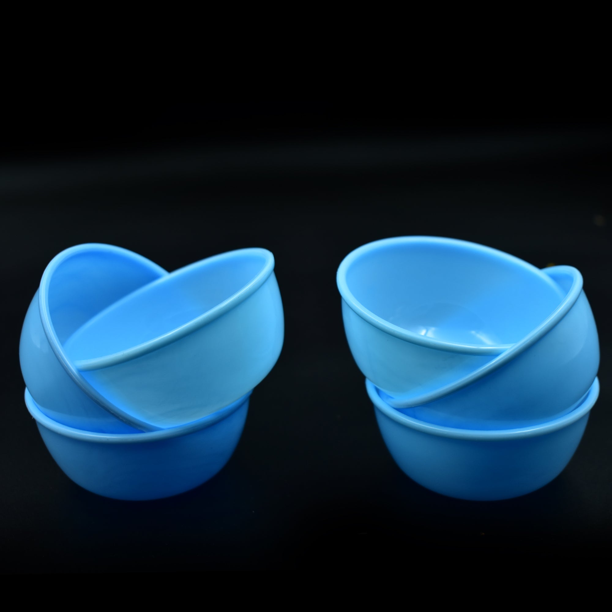 Small Plastic Bowl Set, Microwave Safe Unbreakable, Set of 6