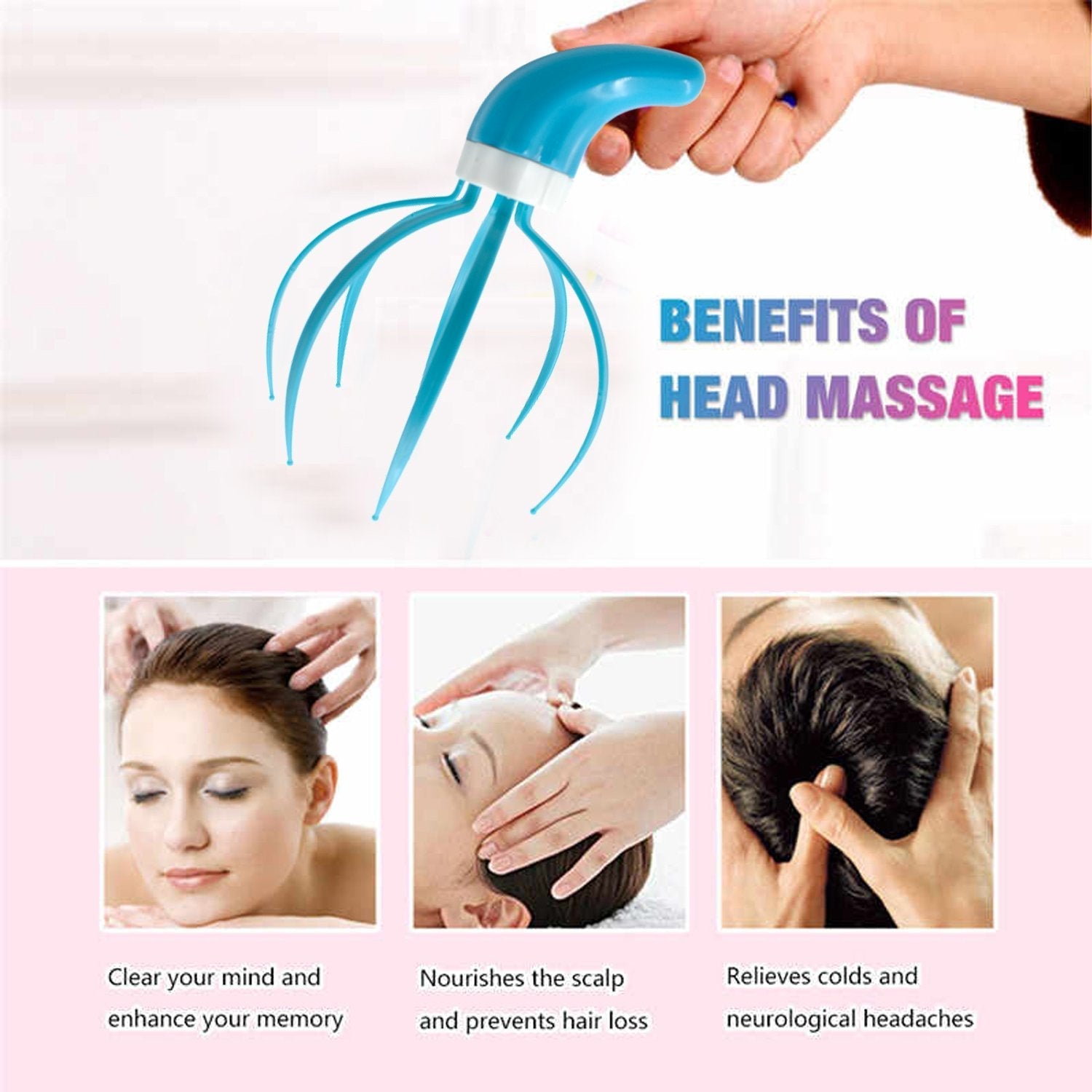 Super Life refreshing Head Massager Hand Grip, GYM Equipment