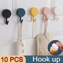 Self Adhesive Sticky Hook, Small Wall Hooks ( 10pc )