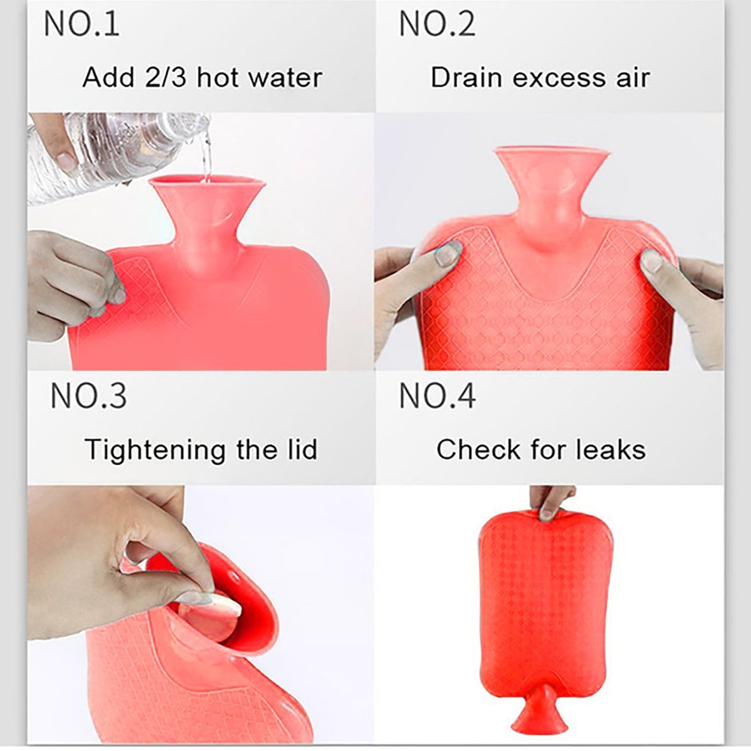 395 (Small) Rubber Hot Water Heating Pad Bag for Pain Relief