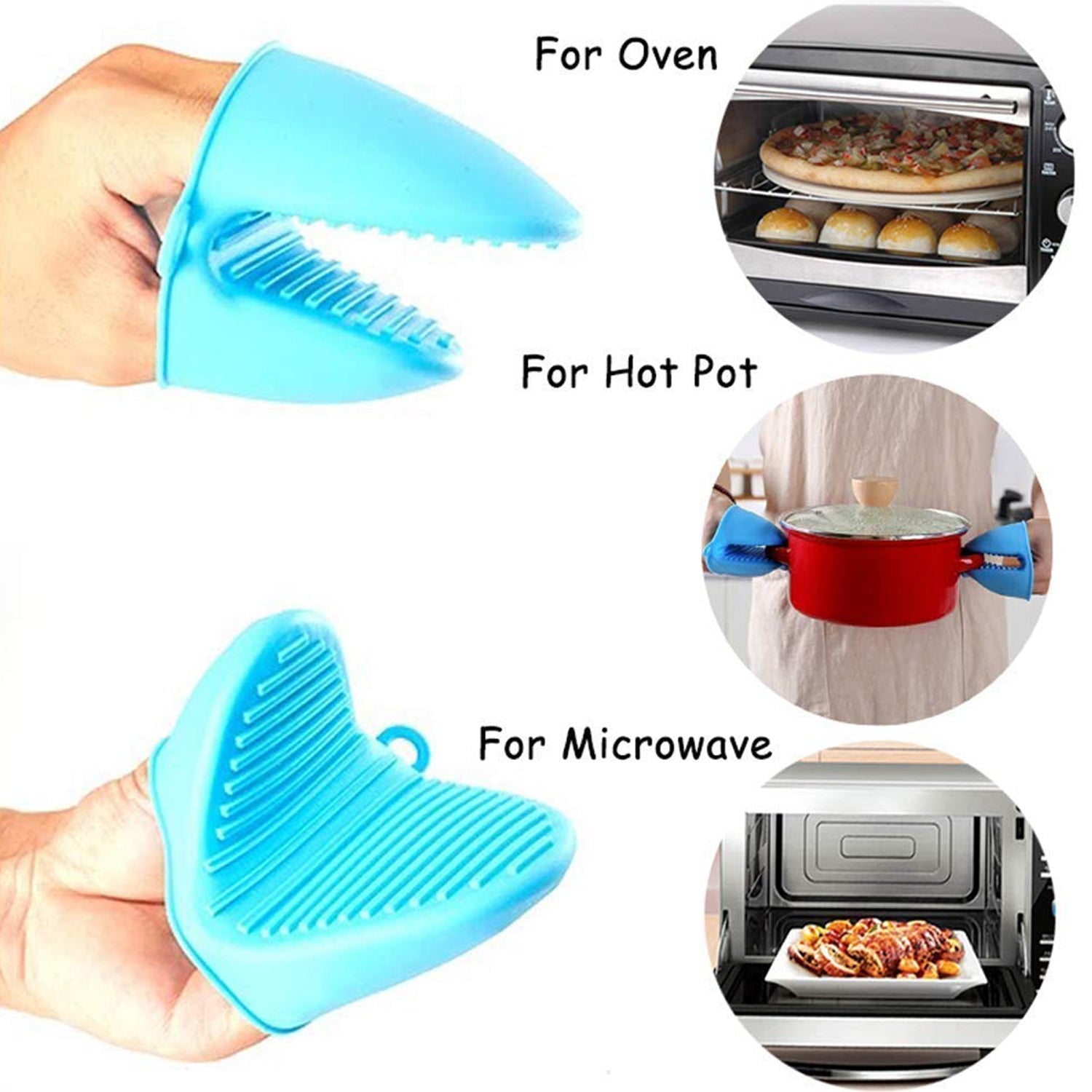 Silicone Heat Resistant Cooking Potholder for Kitchen Cooking & Baking