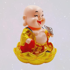 Solar Power Moving Buddha Car Ornament (1 Pc)