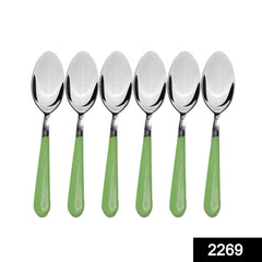 Stainless Steel Spoon with Comfortable Grip Dining Spoon Set of 6 Pcs