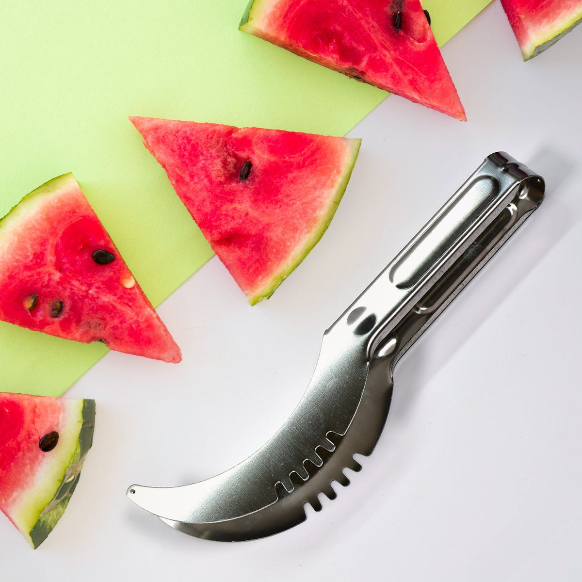 Watermelon Cantaloupe Slicer Stainless Steel Knife Corer Fruit Vegetable - Tools Kitchen Gadgets Melon Slicer Cutter Melon Fruit