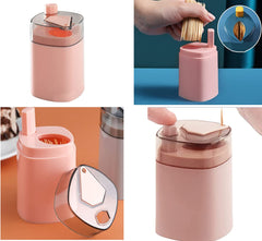 Toothpick Holder Dispenser, Pop-Up Automatic Toothpick Dispenser, Toothpick Storage Box