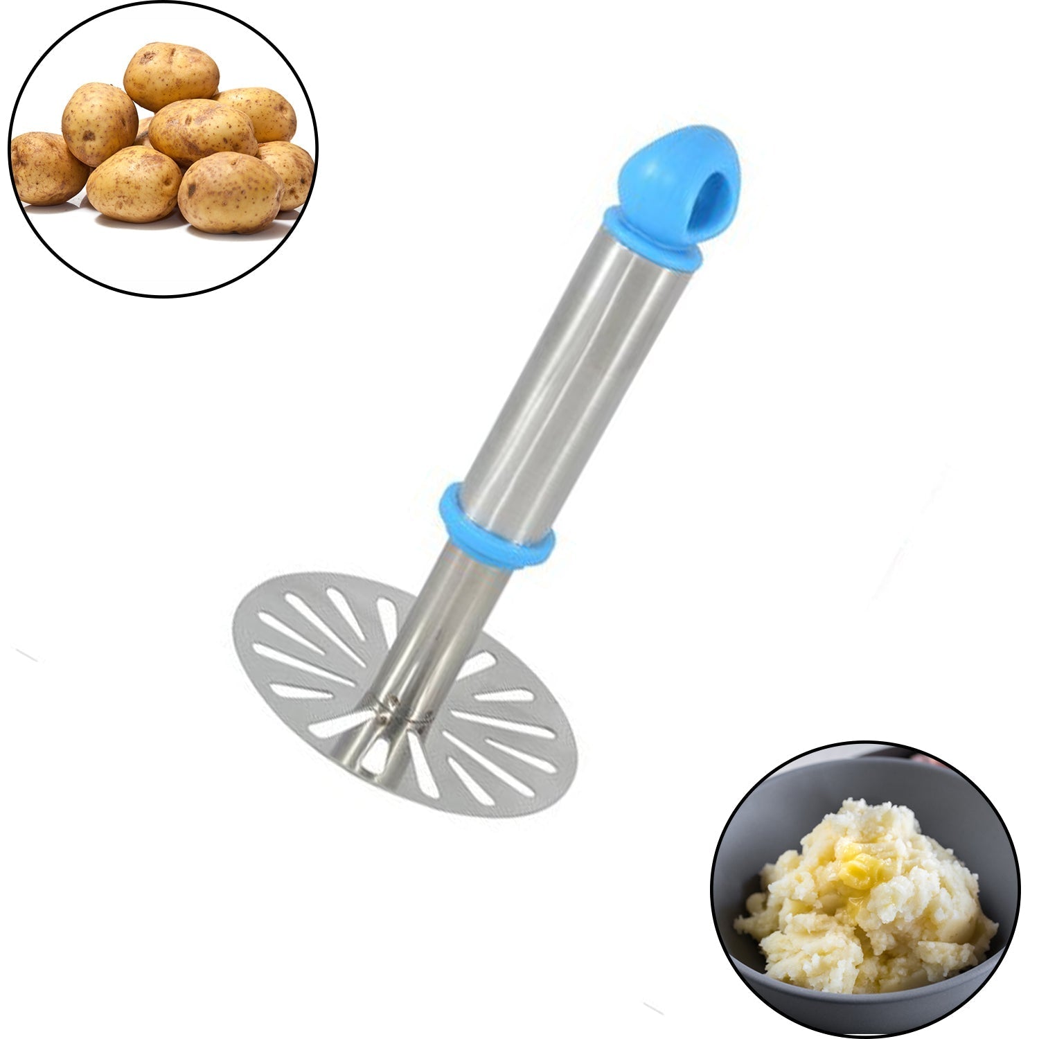 Stainless Steel Potato Masher, PauBhaji Masher