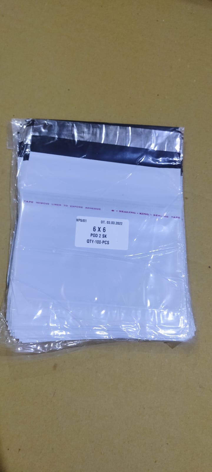 Tamper Proof Courier Bags (06X06 inch) Pack of 100Pcs