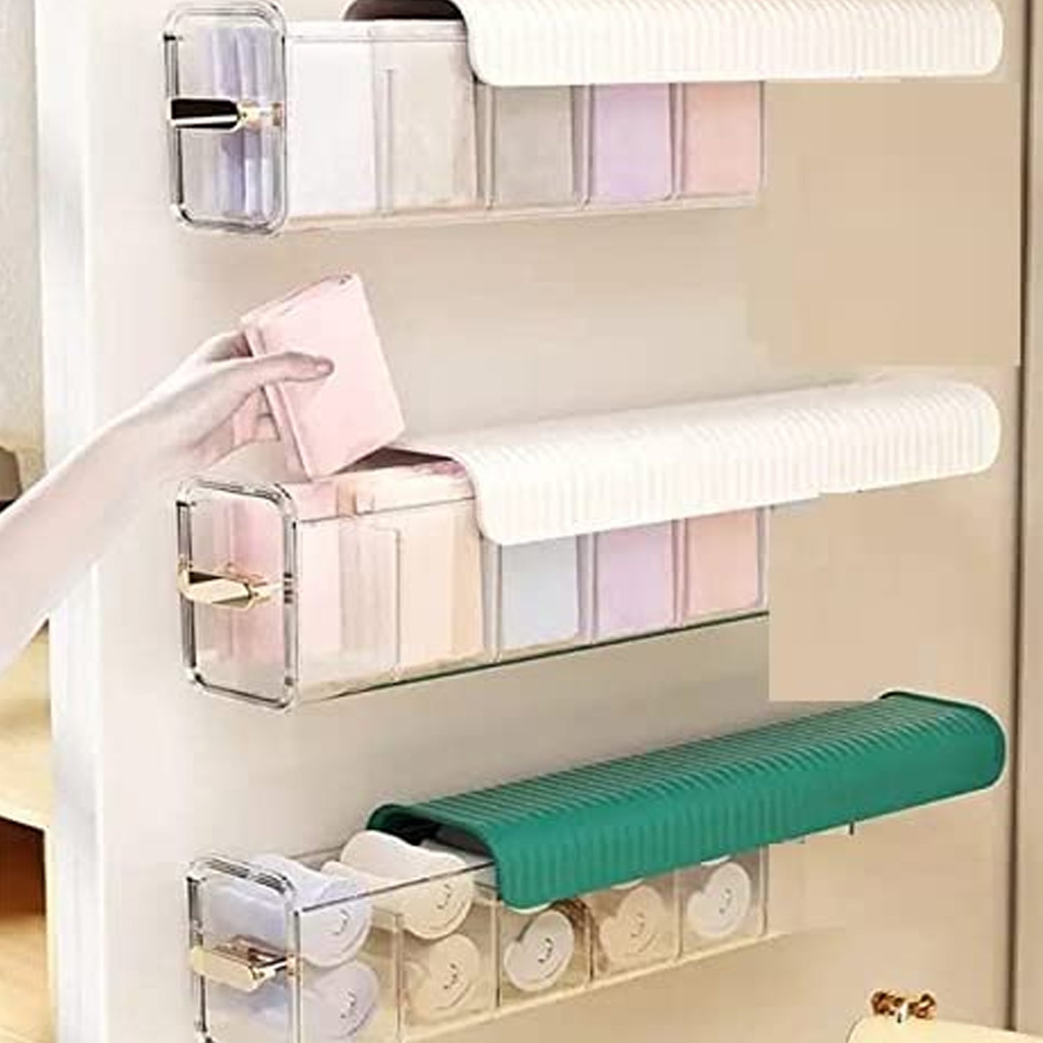 5-Cell Wall Mount Drawer Organizer for Socks & Lingerie