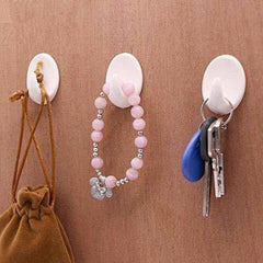 Self Adhesive Plastic Wall Hook Set for Home Kitchen and Other Places (Pack of 9)