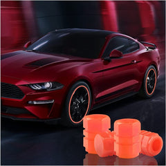 Tyre Valve Caps Luminous Glow Car Tire Air Stem Valve Cap Covers vaal cap ( 4 Pcs Mix Colour)