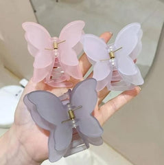 Korean Trendy fashion Butterfly Non-Slip 4 Clip