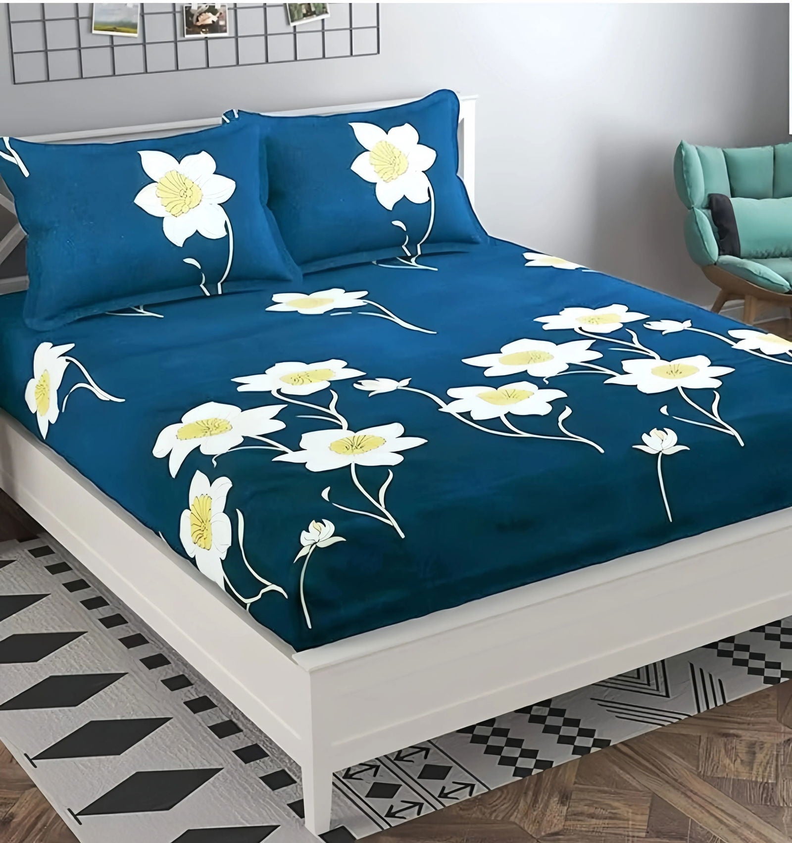 Double bedsheet set(with 2 pillow cases) - Price Drop