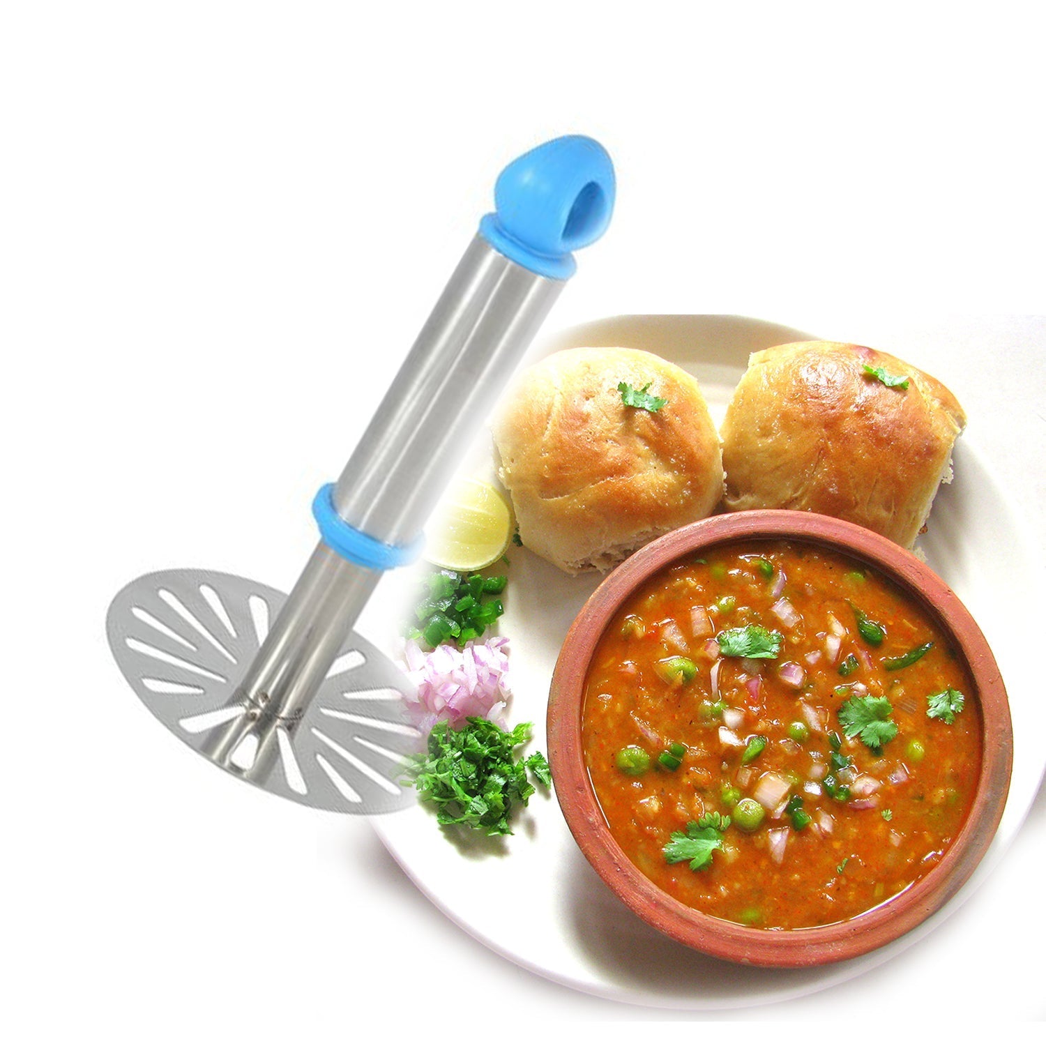 Stainless Steel Potato Masher, PauBhaji Masher