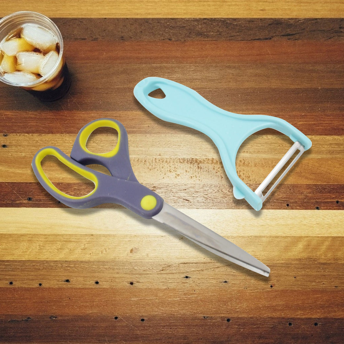 Stainless Steel Kitchen Scissors & Multipurpose Peeler (2 Pc Set / Scissor & Peeler)