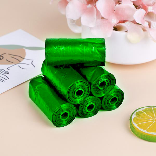 1585 Bio-degradable Eco Friendly Garbage/Trash Bags Rolls (19" x 21") (Green) 