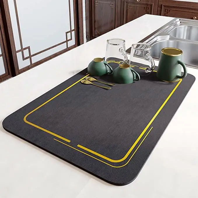 Water Absorbent Quick Dish Drying Kitchen Mat - Price Drop