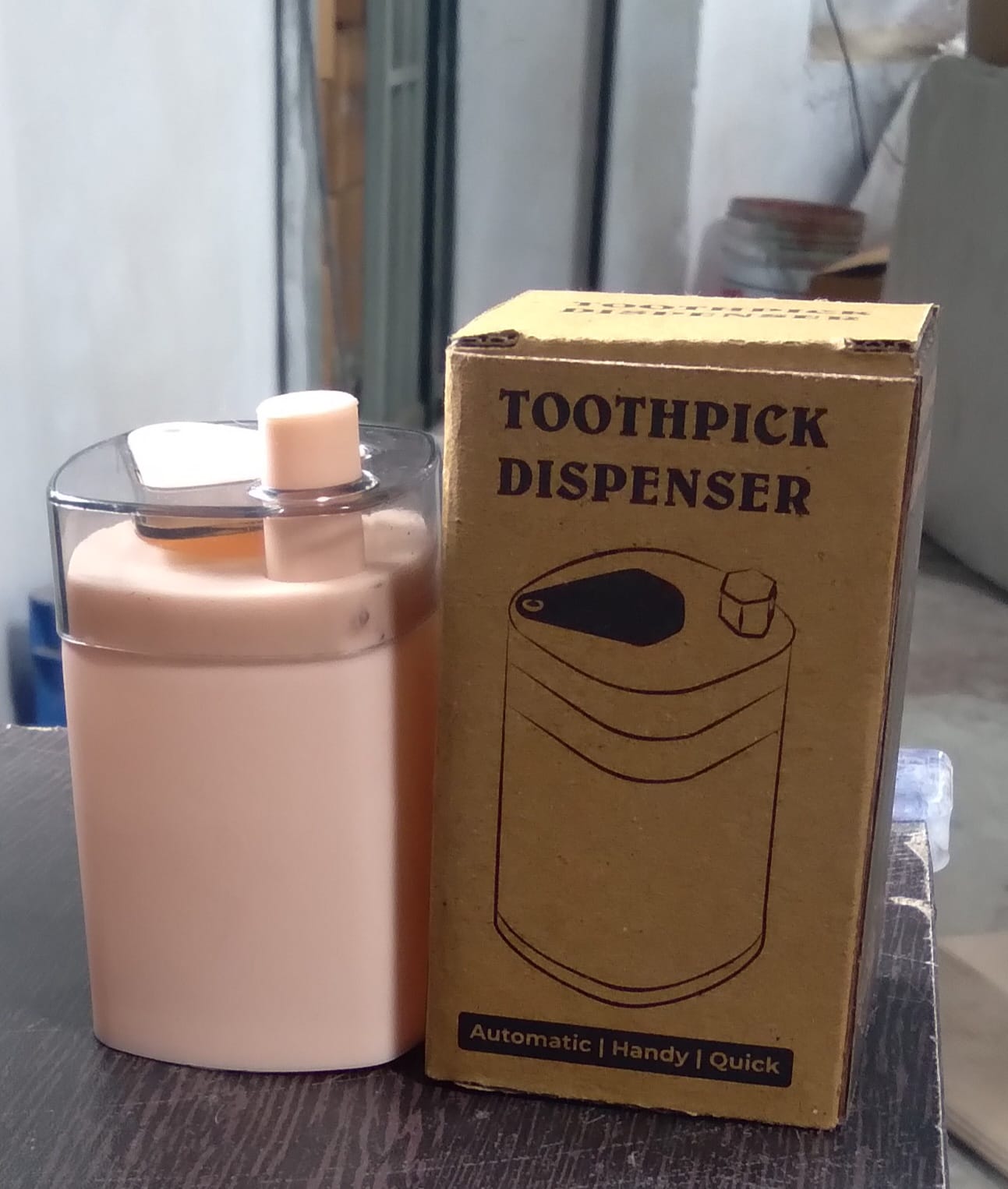 Toothpick Holder Dispenser, Pop-Up Automatic Toothpick Dispenser, Toothpick Storage Box