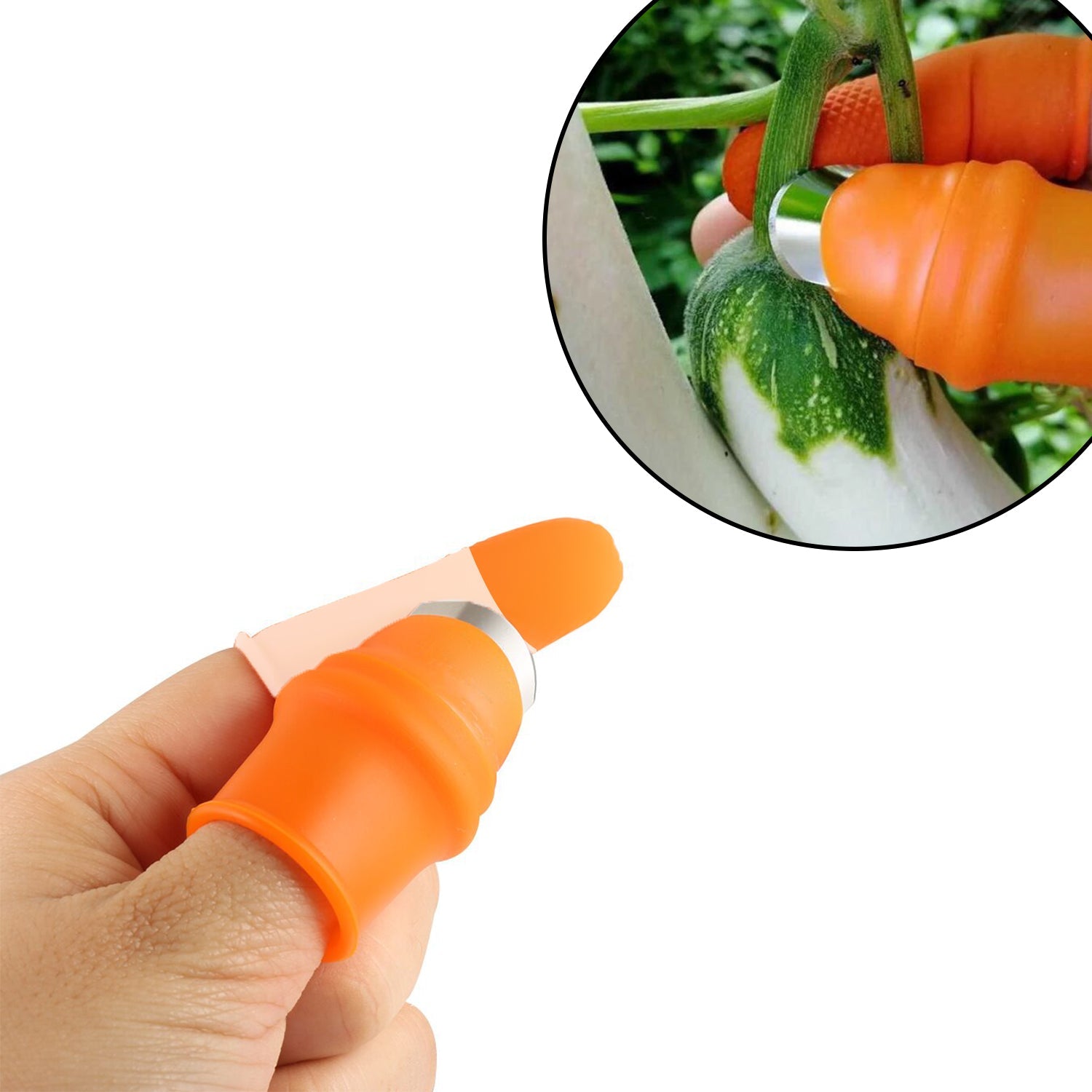 Vegetable Thumb Cutter and tool with effective sharp cutting blade system.