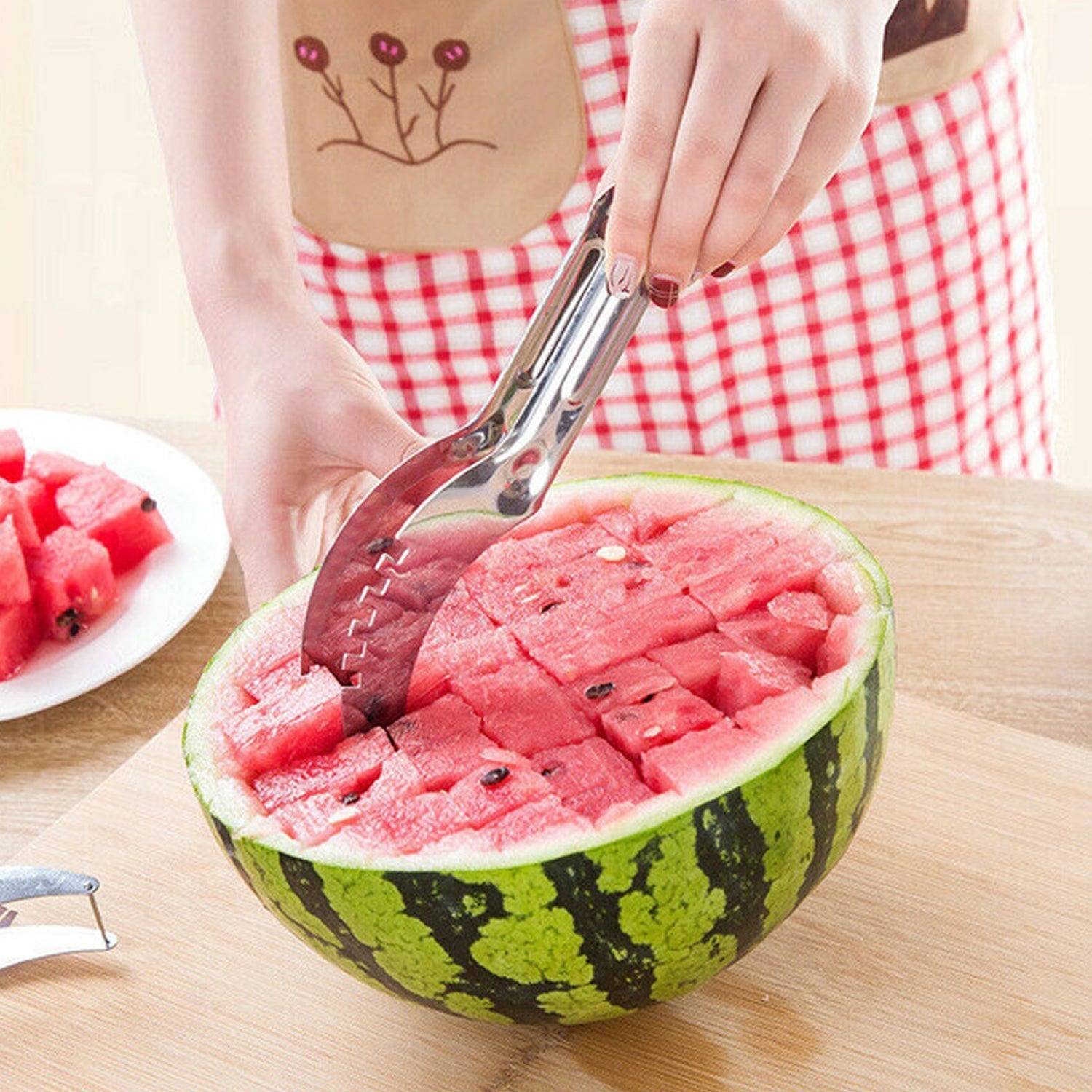 Watermelon Cantaloupe Slicer Stainless Steel Knife Corer Fruit Vegetable - Tools Kitchen Gadgets Melon Slicer Cutter Melon Fruit