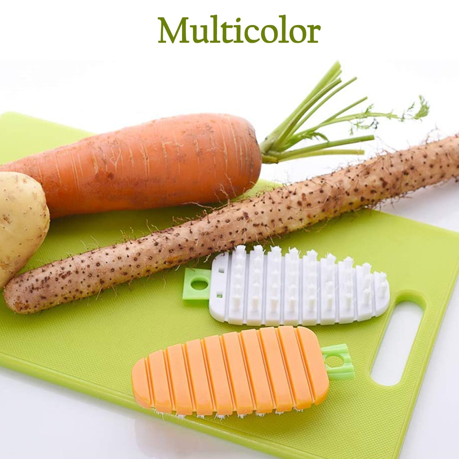 Vegetable Scrubbing Brush, Vegetable Scrubber Nonâ€‘Toxic Fruit Brush Carrot Shape Vegetable Brush for Potato for Vegetable