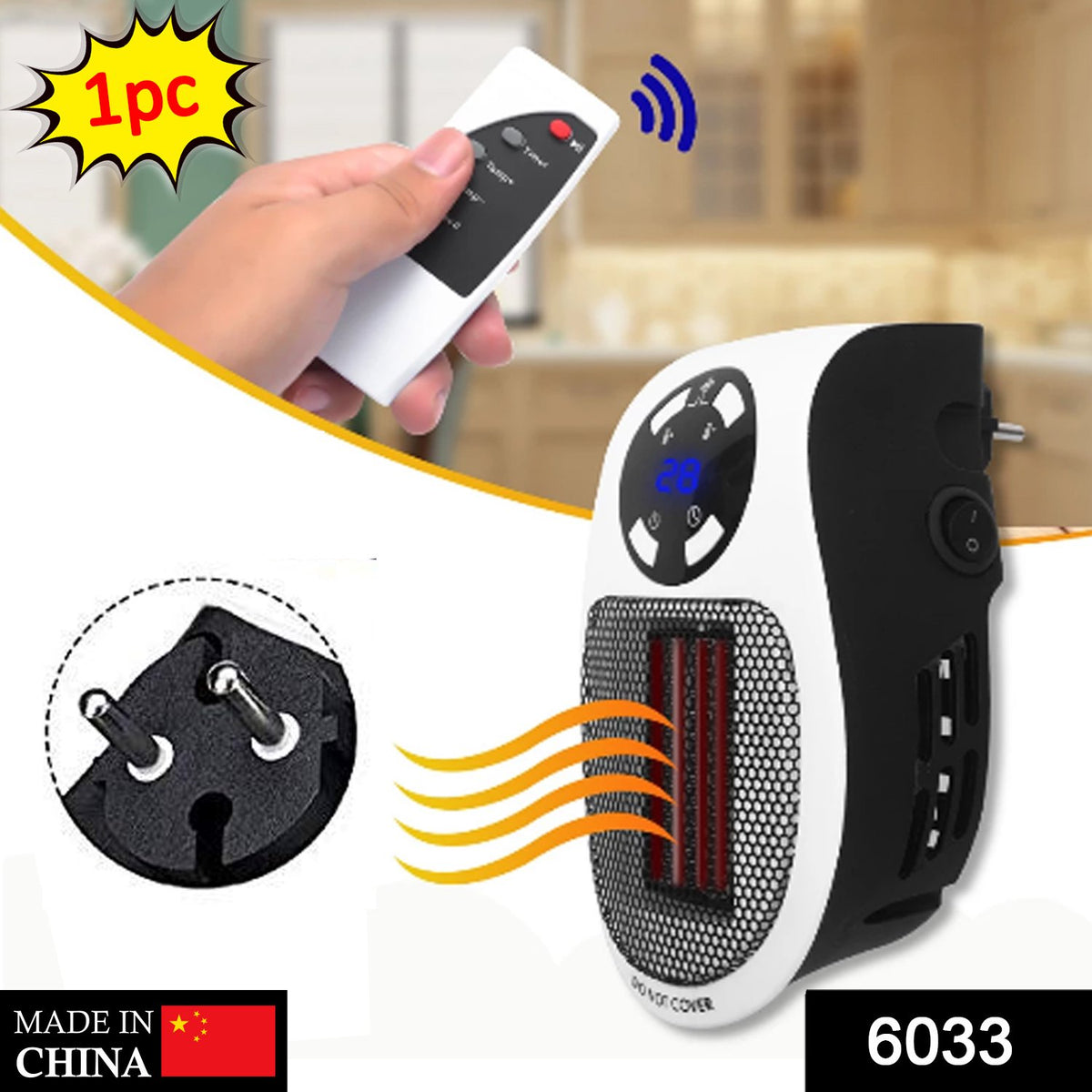 Portable Electric Heater Mini Fan Heater Desktop Household