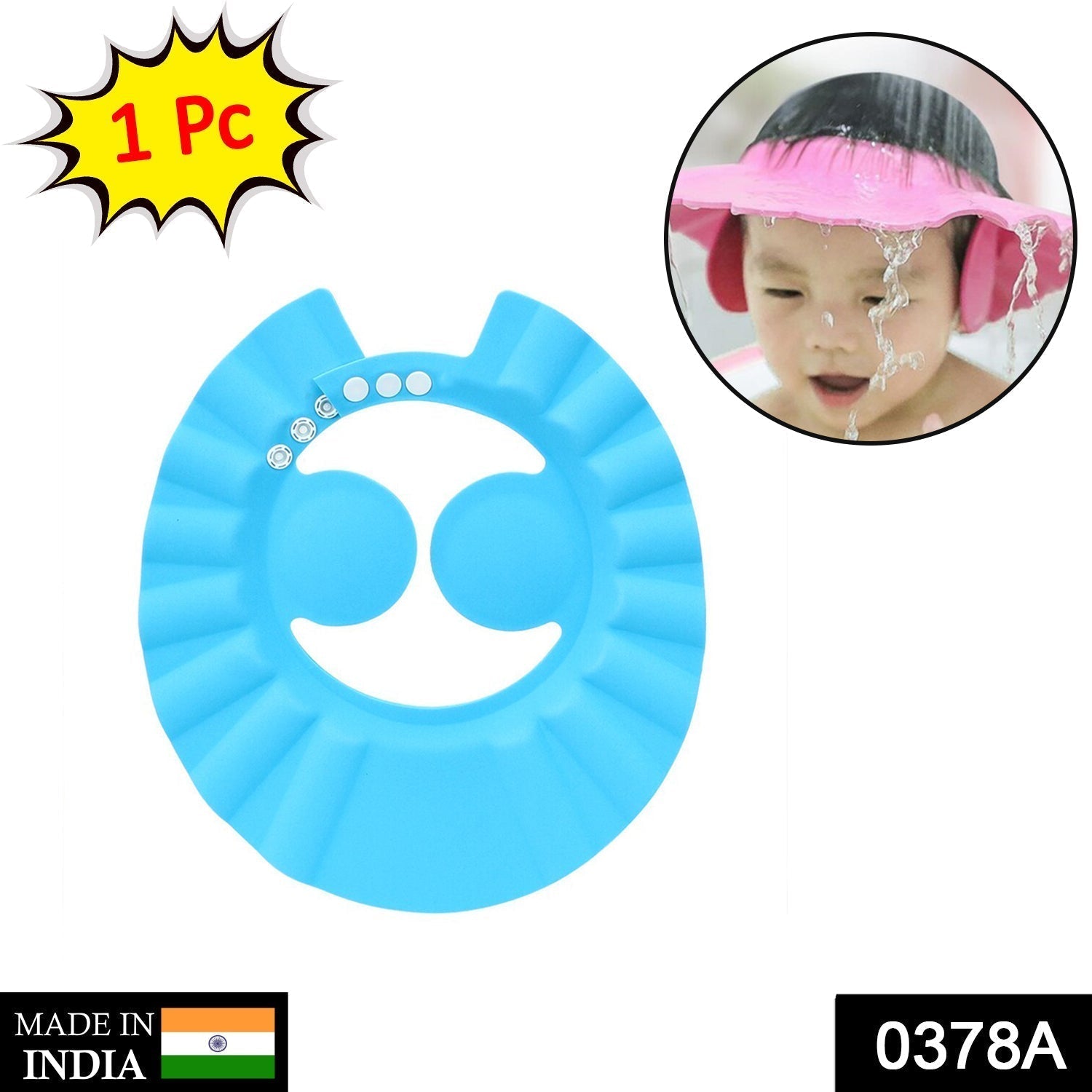 Adjustable Safe Soft Bathing Baby Shower Cap