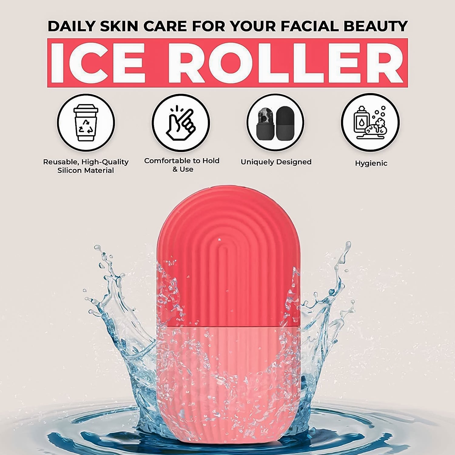 Beauty Face Massage Ice Roller (1 Pc), Gym Equipment