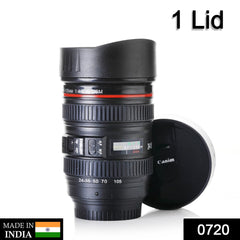 Camera Lens Shaped Coffee Mug Flask With Lid