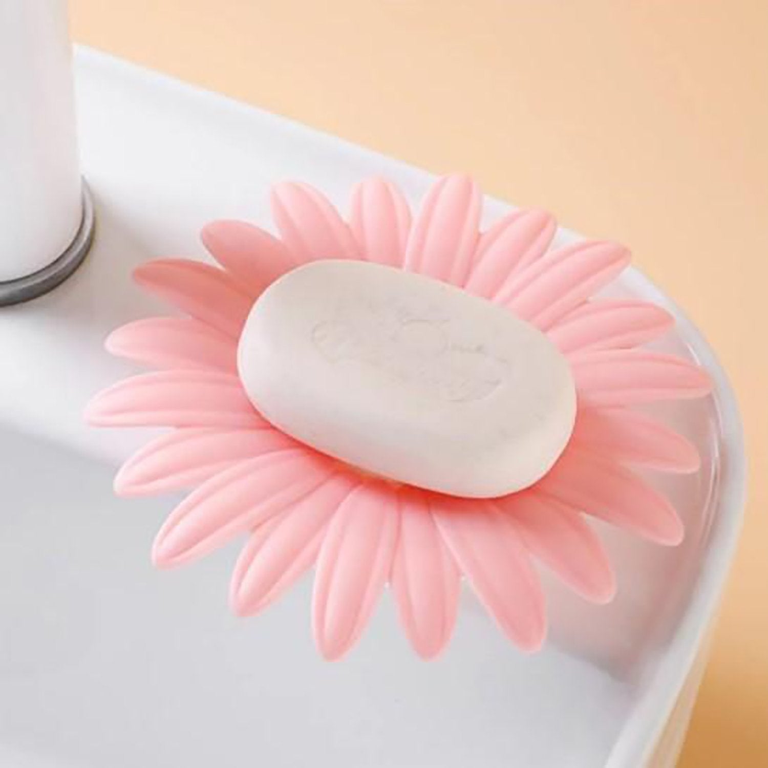 Flower Shape Portable Soap Dish Holder Soap Case