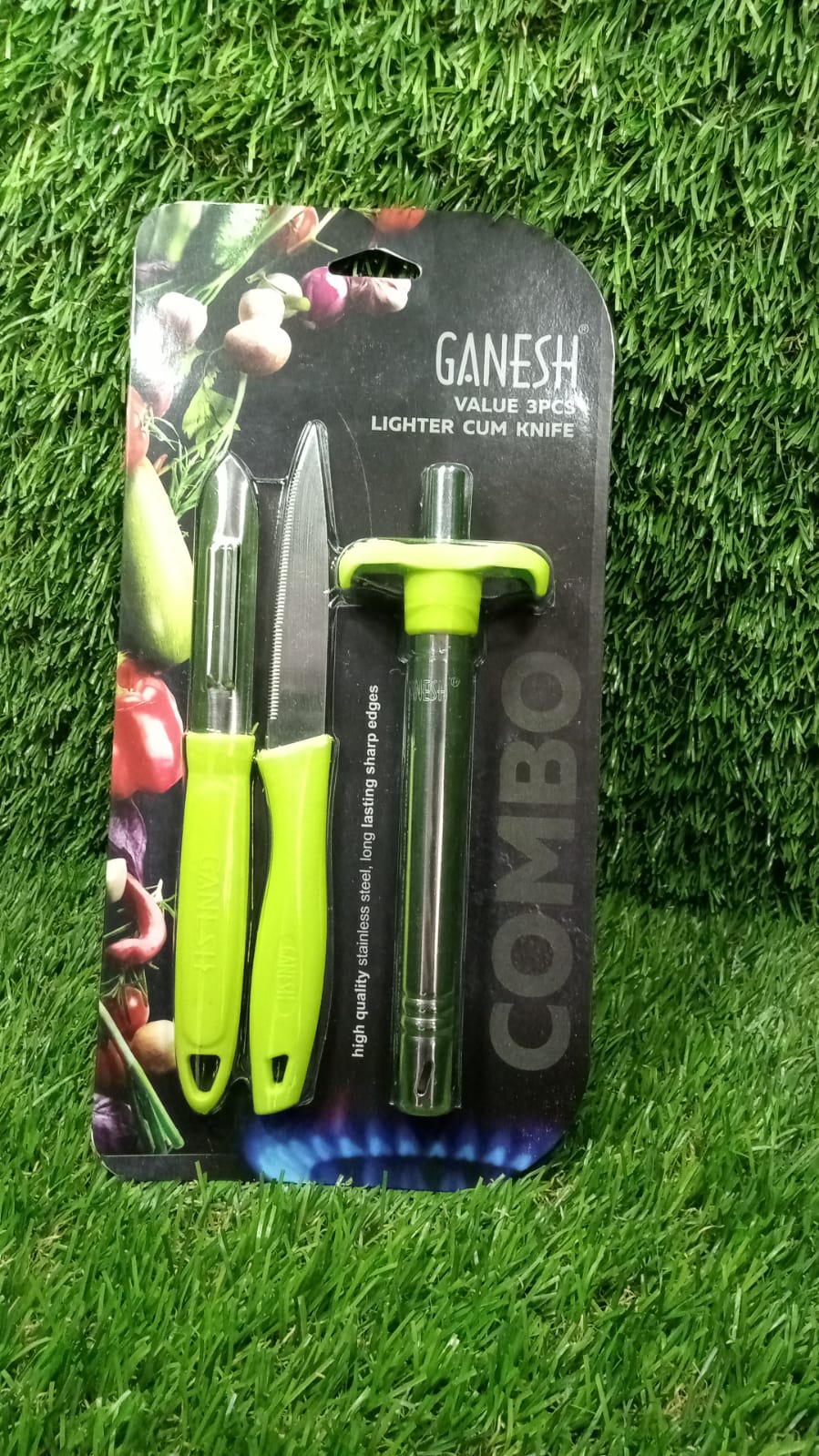 Ganesh 3pc Lighter Cum knife and peeler.