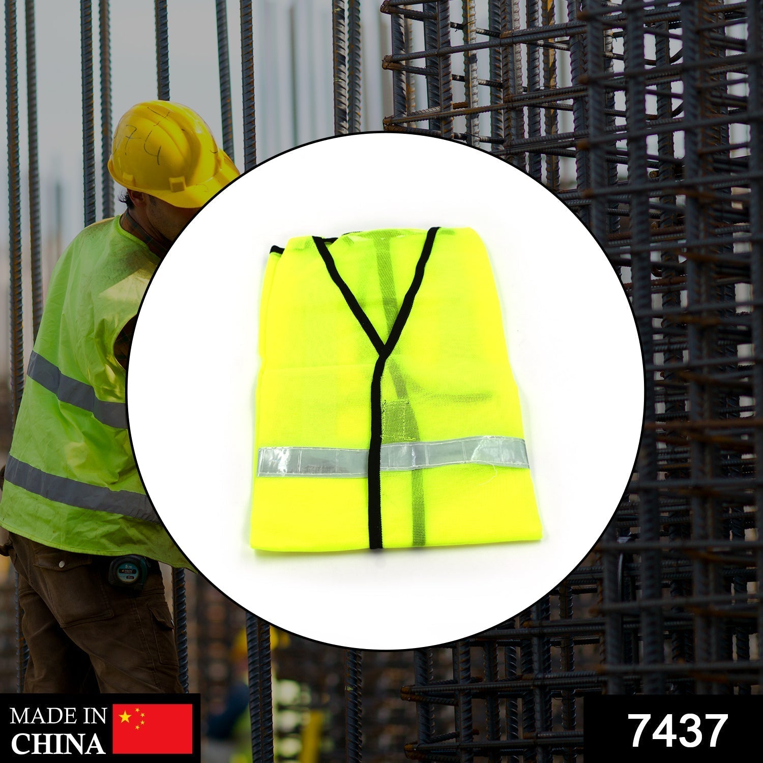 Green Safety Jacket for Construction Protection