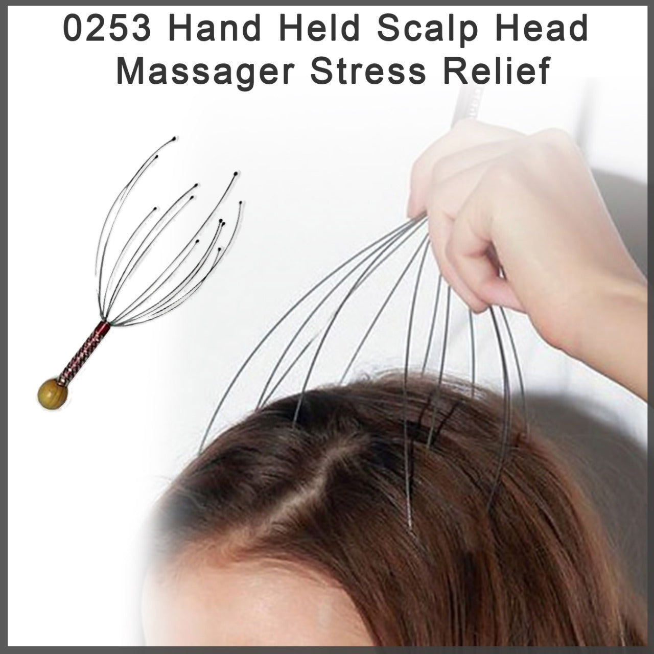 Hand Held Scalp Head Massager Stress Relief, GYM Equipment