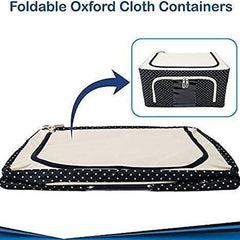 Foldable Steel Frame Clothes Storage Organizer Bag (66 Liters)