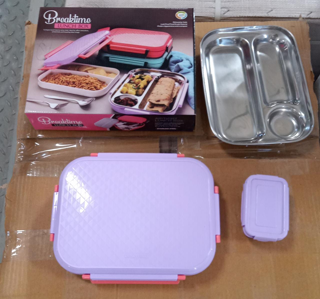 Kids’ School Lunch Box with Steel Plate