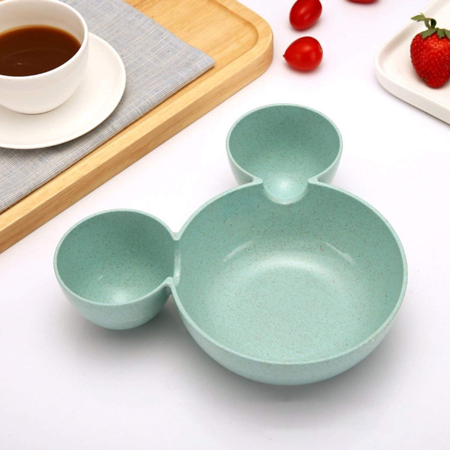 Mickey Shaped Kids / Snack Serving Sectioned Plate