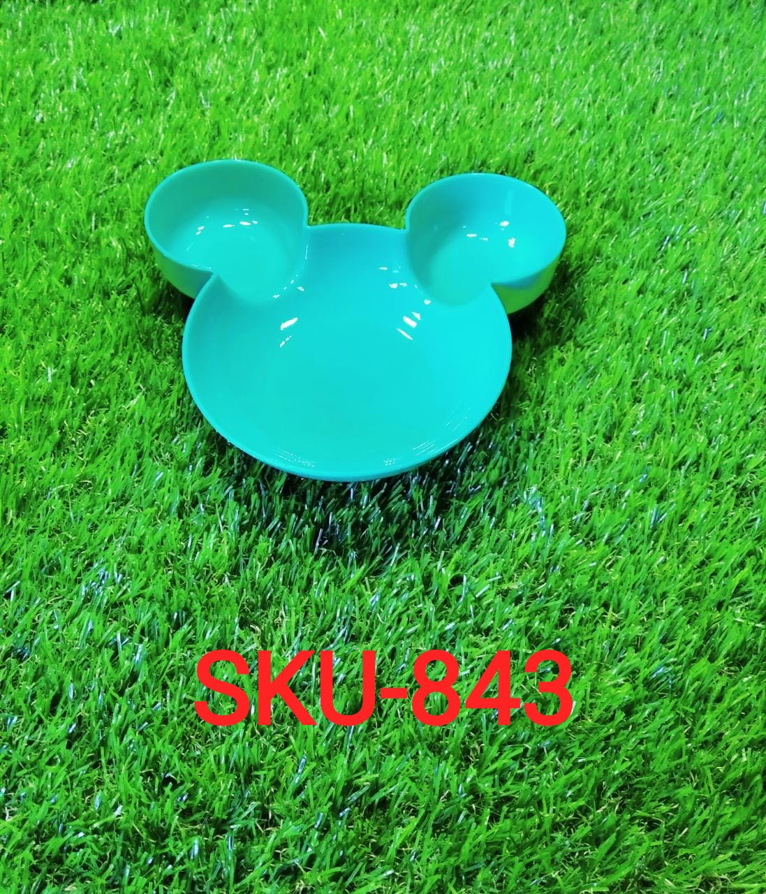 Mickey Shaped Kids / Snack Serving Sectioned Plate