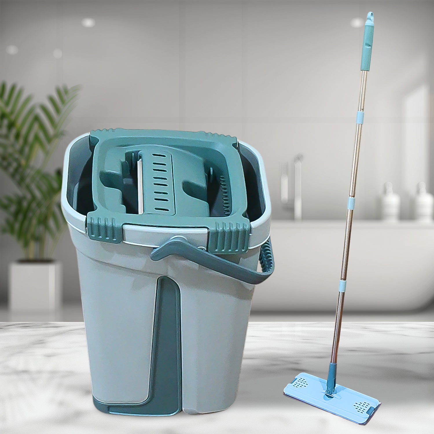 Hands Free Microfiber Flat Spin Mop 360-degree rotating head