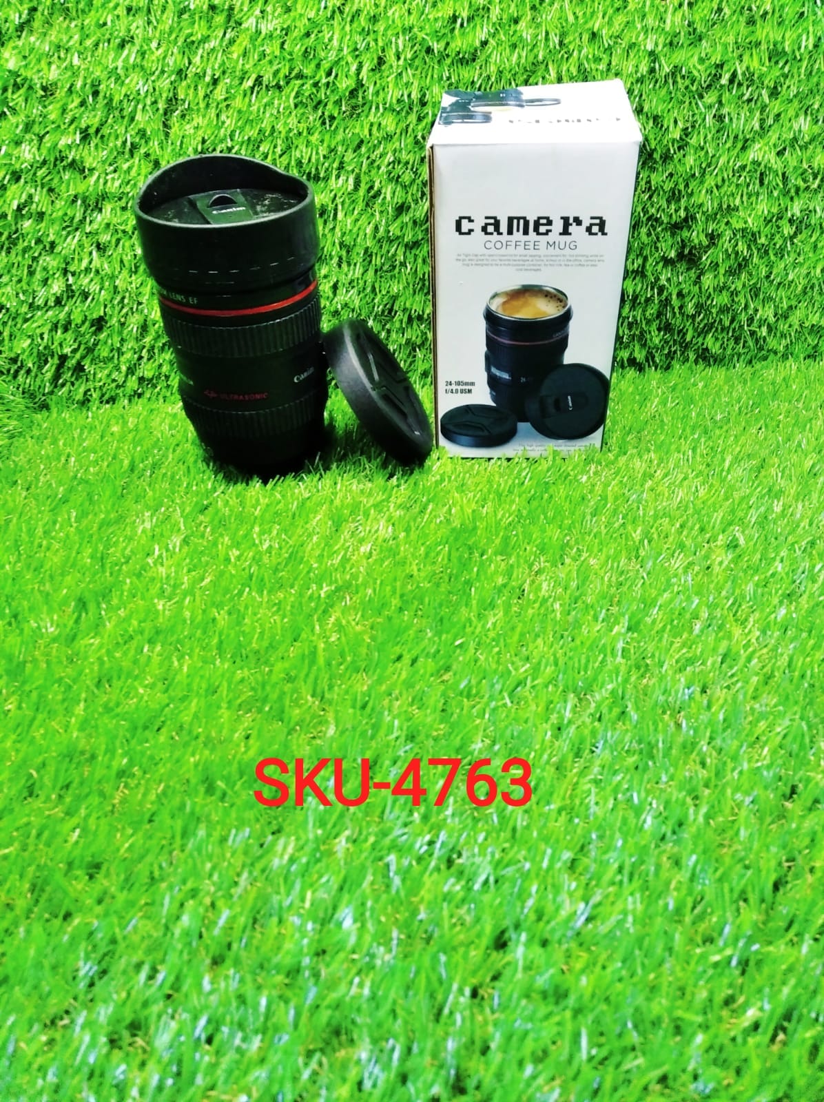 Plastic Camera Lens Stainless Steel Coffee Mug