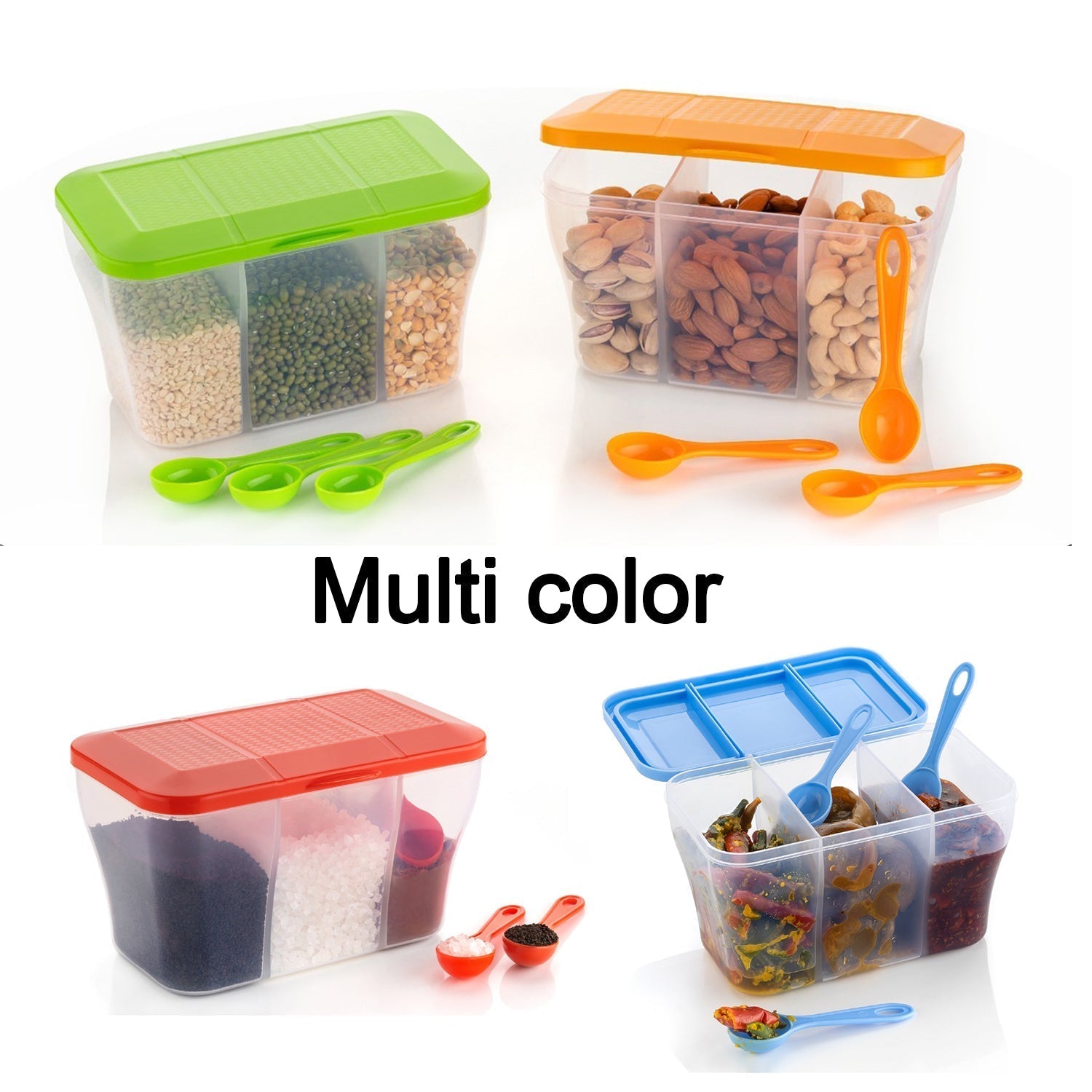 Plastic Square Storage Organiser Container (750ML Capacity)