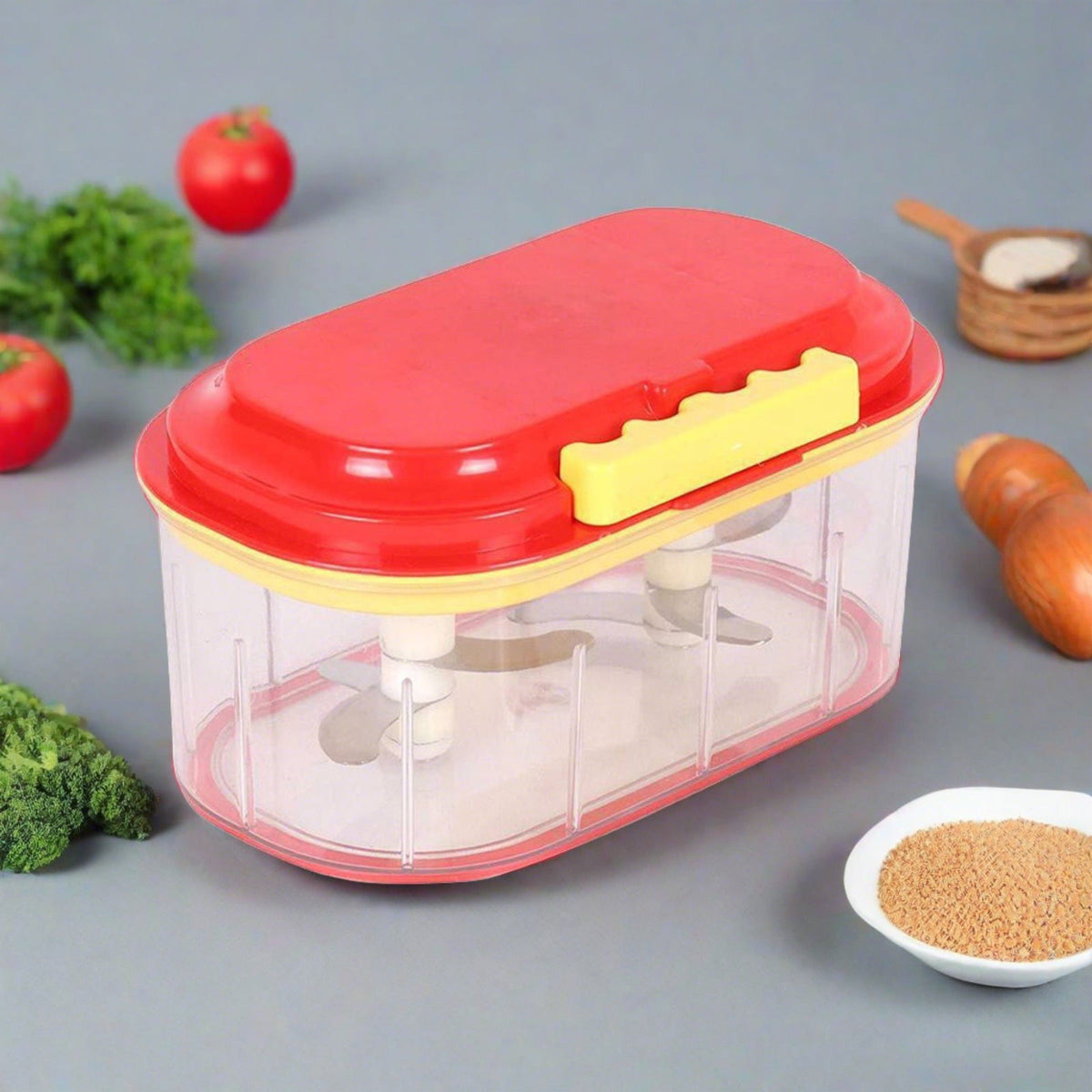 Plastic Vegetable Chopper  (1000 ml)