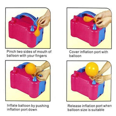 Portable Dual Nozzle Electric Balloon Blower Pump Inflator